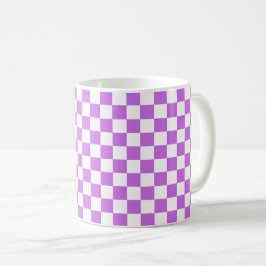 Klassiskt visuellt magenta schackbräde  kaffemugg