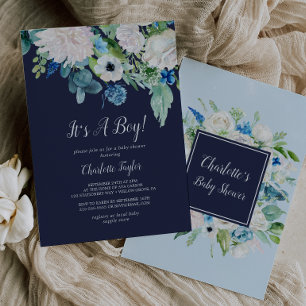 Klassiskt Vita blommor.. Det är en pojkvän. Inbjudningar