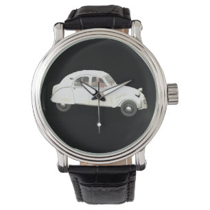 Klassiskt vitt citroen 2CV Armbandsur