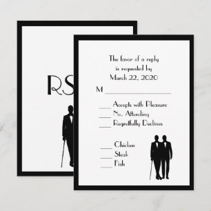 Klassiskt vitt från Groom och Groom Menu Bröllop O OSA Kort