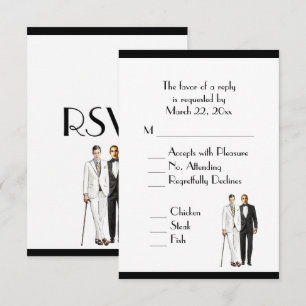 Klassiskt vitt från Groom och Groom Menu Bröllop O OSA Kort