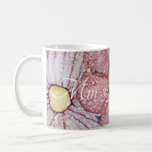 Klassiskt vitt kaffe mugg (Blommor Bläck 4)