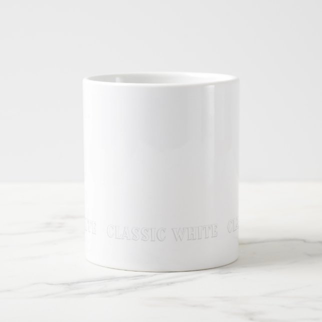 Klassiskt Vitt Logotyp Jumbo Mugg (Framsidan)