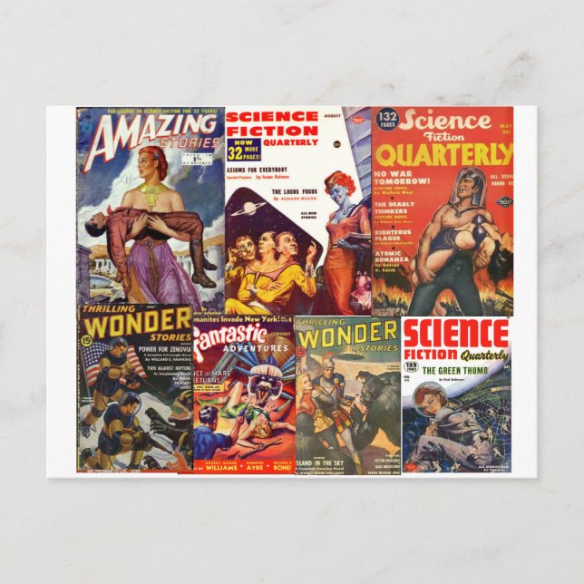 Klassiskt vykort för blandning av science fiction (Framsida)