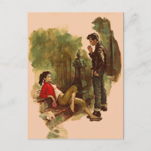 Klassiskt vykort för illustration
