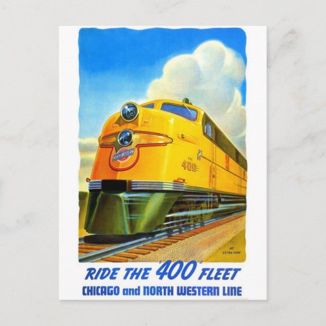 Klassiskt vykort för järnvägar (Framsida)