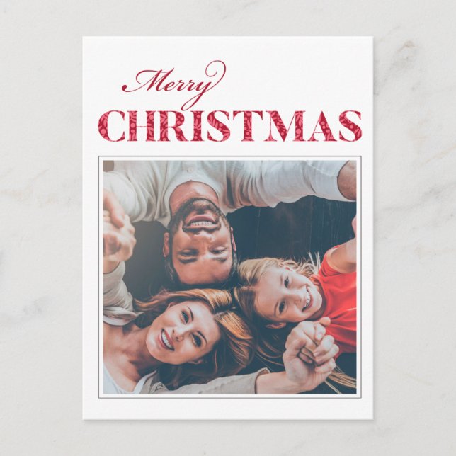 Klassiskt vykort för Mönster God jul (Framsida)