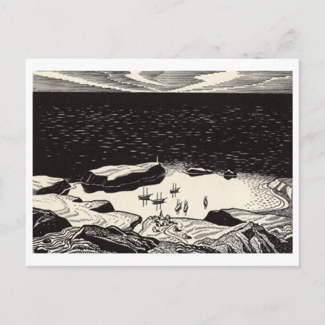 Klassiskt vykort för träsnitt (Framsida)