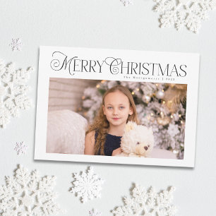 Klassiskt Winter Navy Blue Helgdag Multi Photo Car Julkort