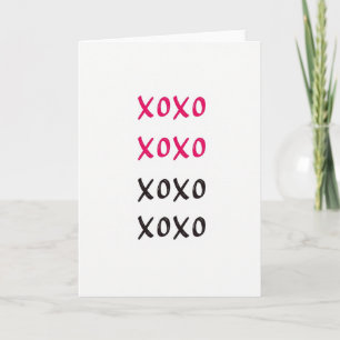 Klassiskt Xoxo I Love You-kort Kort