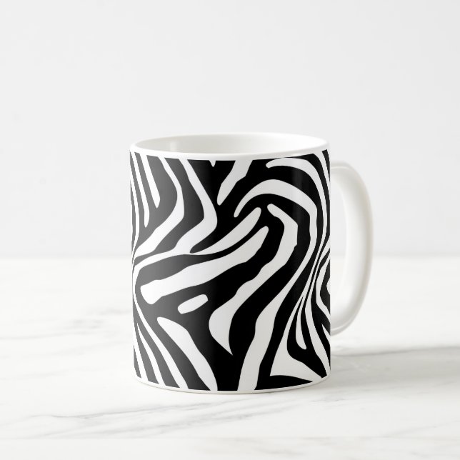 Klassiskt Zebra ränder Kaffemugg (Framsida höger)