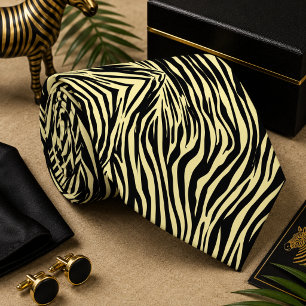 Klassiskt zebra vilda djur mönster slips