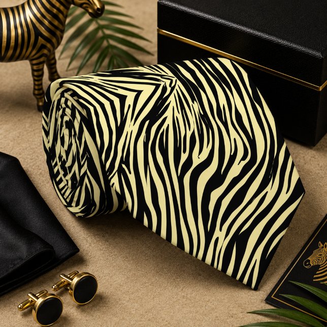 Klassiskt zebra vilda djur mönster slips (Skapare uppladdad)