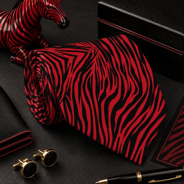 Klassiskt zebra vilda djur mönster slips (Skapare uppladdad)