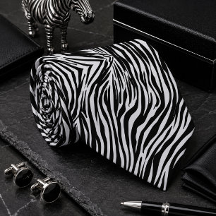 Klassiskt zebra vilda djur mönster slips
