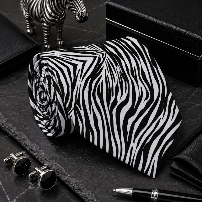 Klassiskt zebra vilda djur mönster slips (Skapare uppladdad)
