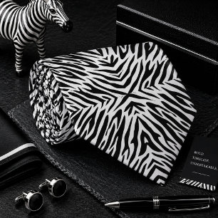 Klassiskt zebra vilda djur mönster slips