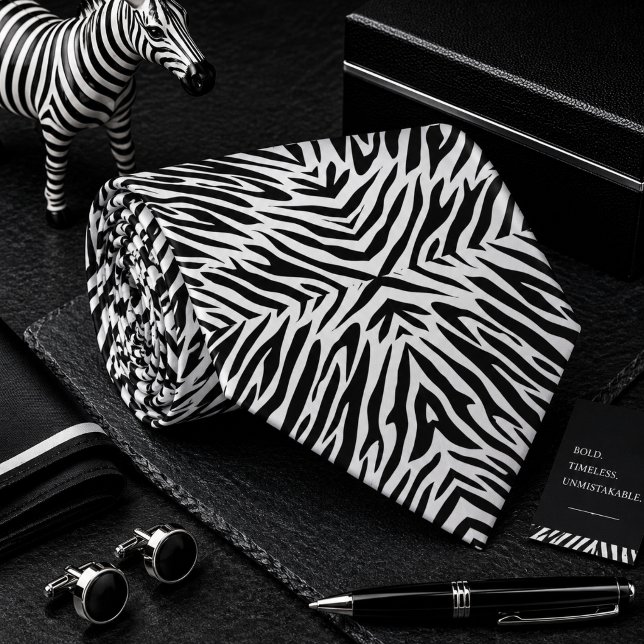 Klassiskt zebra vilda djur mönster slips (Skapare uppladdad)