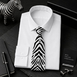 Klassiskt zebra vilda djur mönster slips