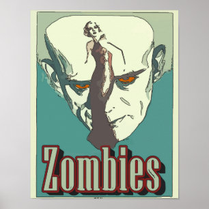 Klassiskt zombiestecken poster