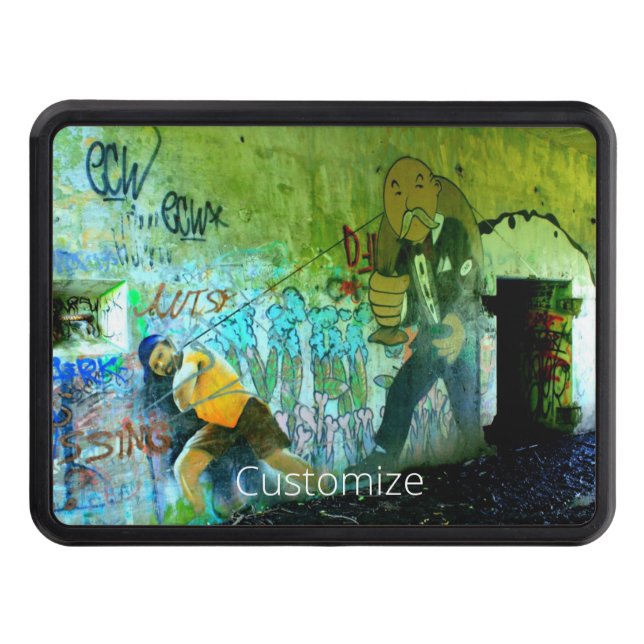 Klasskrigföringsgraffiti Thunder_Cove Dragkroksskydd (Framsidan)