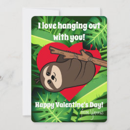 Klassmates Cute Sloth "Kärlek hänger med dig" Julkort