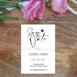 Klassminimalist ,uggla i kärlek sparar datum inbjudningar