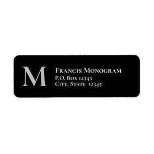 Klassmonogram Lämnat justerade Returetiketter Returadress Etikett