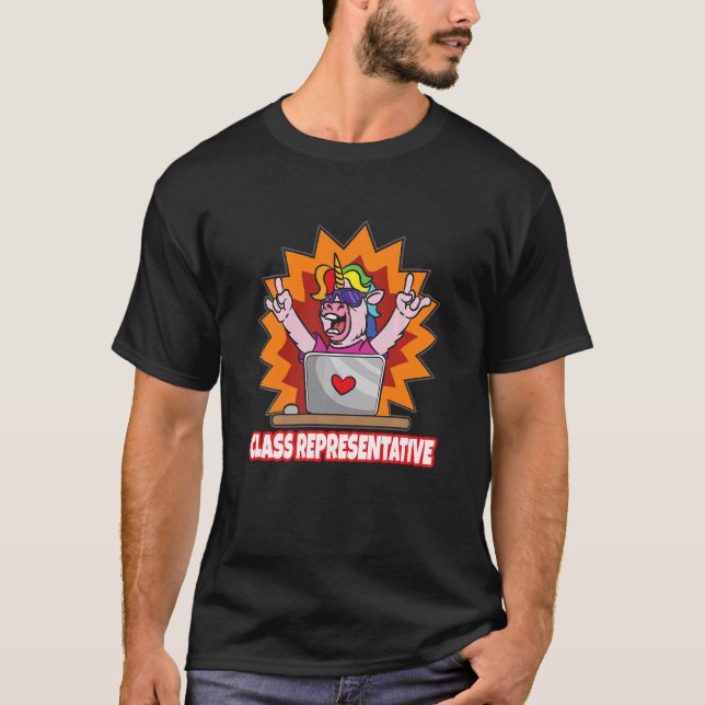 Klassrepresentant för barn  Exemplarisk elev T Shirt (Framsida)