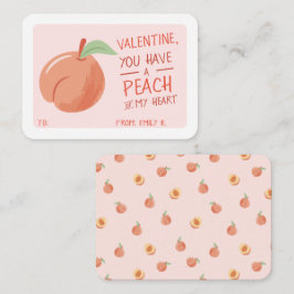 Klassrum Alla hjärtans dag Peach of My Heart Card Anteckningskort