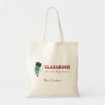 Klassrum där magic råkar Cute Teacher