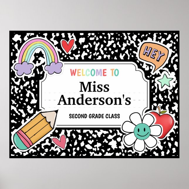 Klassrum för lärare i bärbara datorer poster (Framsidan)