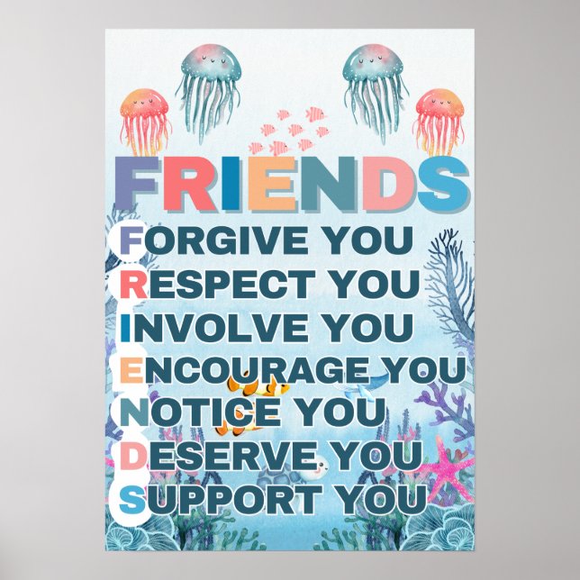 Klassrum poster: vänner poster (Framsidan)