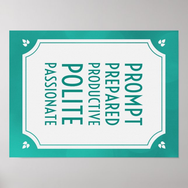 Klassrum Regler Poster (Framsidan)