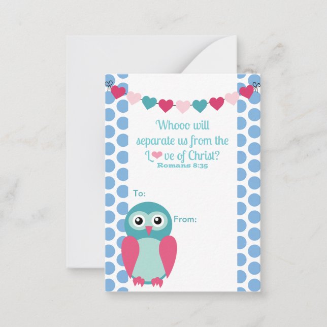 Klassrum - Valentine Scripting Card Anteckningskort (Framsida)