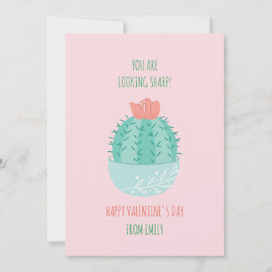 Klassrum Valentine Succulent Cactus Card Inbjudningar