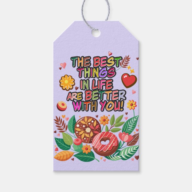 Klassrummet Alla hjärtans dag Blå för att anpassa  Presentetikett (Framsidan)