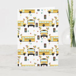 Klassrummet gult School Buss Party Kort