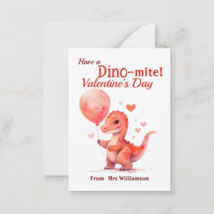 Klassrummet Kids Dino-Mite Valentines day Anteckningskort