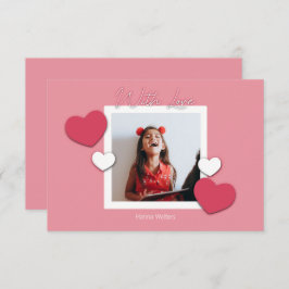 Klassrummets Valentineser Heart Ram Photo Card Tack Kort