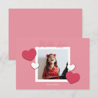 Klassrummets Valentineser Heart Ram Photo Card Tack Kort