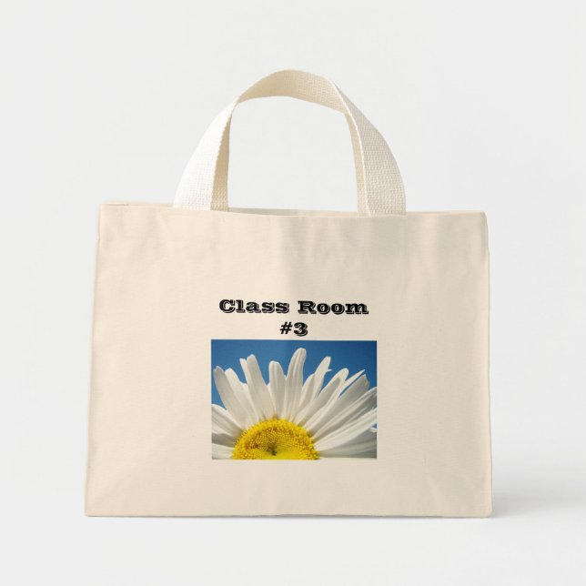 Klassrums # Tote Bag Skolprojekt Daisy Mini Tygkasse (Framsidan)