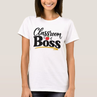 Klassrumsboss Rolig Lärare Äpple Typografi T Shirt