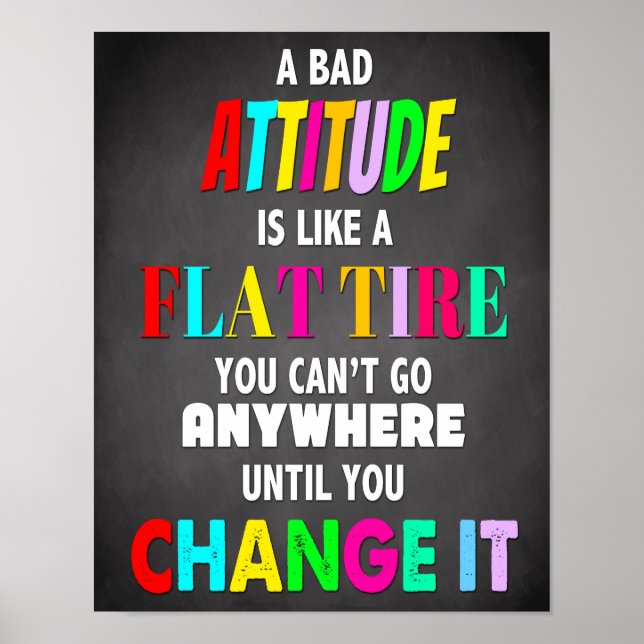 Klassrumsdekaler, förändringsattityd, inspiration poster (Framsidan)