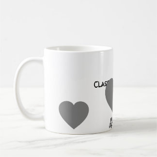 "Klassrumsdrottning. Hemhjälten." Kaffemugg