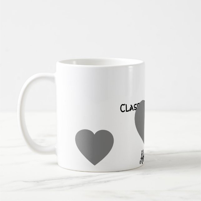 "Klassrumsdrottning. Hemhjälten." Kaffemugg (Vänster)