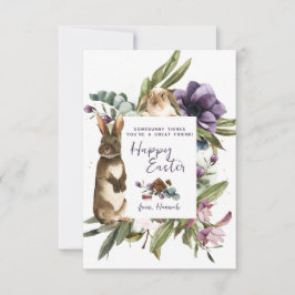 Klassrumskort för Bunny Friend Kids Påsk Anteckningskort