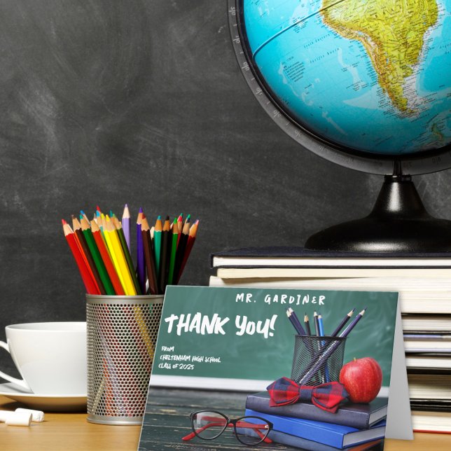 Klassrumsläraruppskattning i Chalkboard Tack Kort (Skapare uppladdad)