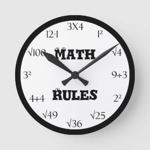 Klassrumslås för matematisk ekvation rund klocka