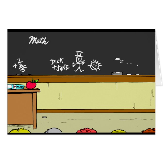 Klassrumsscen Hälsningskort (Framsidan Horizontal)